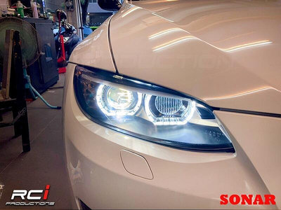 SONAR BMW E92 大燈 E93 M3 U型導光 LED光圈 魚眼大燈組 原廠HID對應