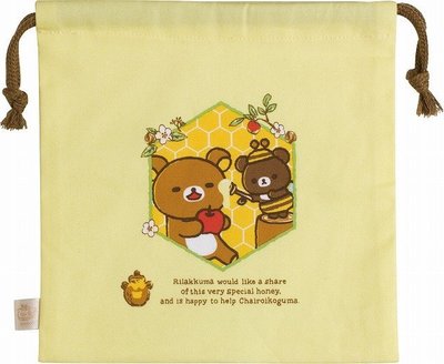 鬆弛熊 束口袋 蜂蜜收穫節 日本製 小日尼三 日本帶回 有現貨 不必等 不必問 41+ gift41