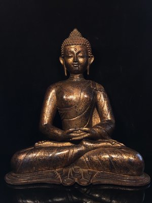 純銅釋迦牟尼佛，包漿老氣重9.3公斤，180080R