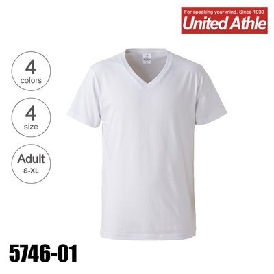 兩件享免運├UFC┤【UA 5746】 United Athle x 4.7 磅數 素面 V領 T恤