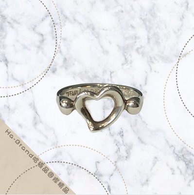 【哈極品】美品《Tiffany&amp;Co.》Tiffany 純銀水滴Open heart戒指 戒圍 #7.5