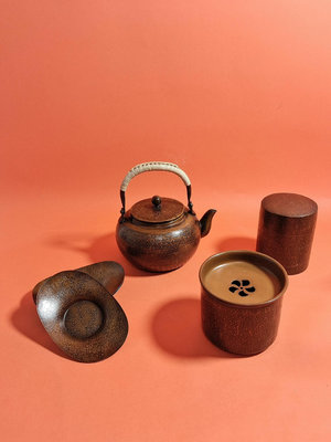 日本銅壺 銅打出錘紋