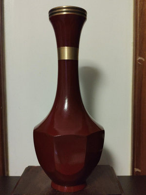 銅花瓶，日本回流銅器，八棱銅花瓶，名家作品喜慶