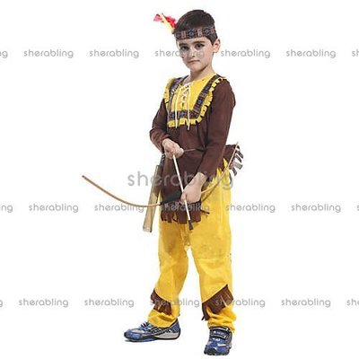 (PR-A_226)COS萬聖節印第安人服裝 野人印第安人小男孩印第安人