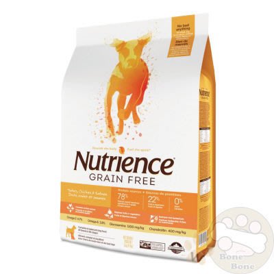 【BONEBONE】Nutrience 紐崔斯無榖養生系列犬用火雞鮭魚配方5KG