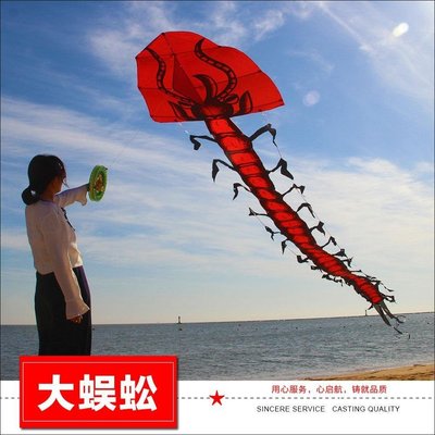 現貨熱銷-新款大蜈蚣風箏 濰坊7米15米大型成人兒童易飛風箏  逼~特價