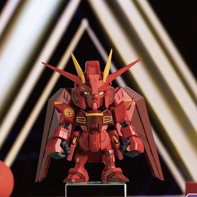 熱銷 獨角獸自由高達Gundam Qmsv-mini盲盒萬代聯名潮玩手辦模型擺  件 可開發票