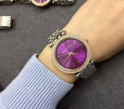 Connie代購#MK3353 防水手錶 不鏽鋼鑲鑽錶圈女錶 超薄錶盤腕錶 促銷活動價氣質經典 三號店