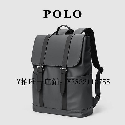 筆電包 Polo新款雙肩包男女情侶旅行背包17寸大容量電腦包大學生休閑書包