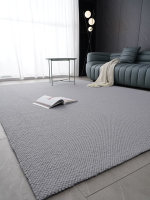 現貨熱銷-地毯新西蘭羊毛純色日式客廳高端素色地毯北歐侘寂風極簡臥室毯可定制