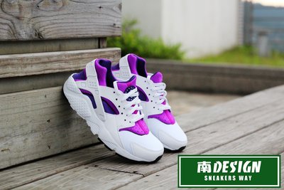 南◇2015 5月 NIKE HUARACHE RUN GS 武士 白紫黑 654280-105 女鞋 輕量 透氣