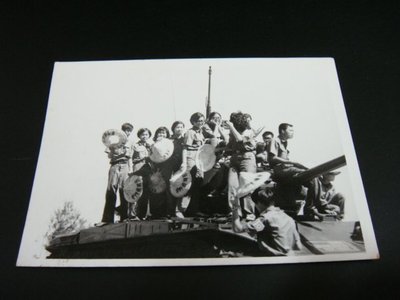 【早期老照片】民國50年代 澎湖 戰車團員合照  1張 6.5X9 公分