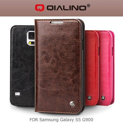 ＊PHONE寶＊QIALINO 洽利 Samsung Galaxy S5 G900 經典系列真皮皮套 保護套 保護殼 卡夾皮套