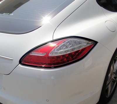 圓夢工廠 Porsche Panamera 2010~2013 970 改裝 烤漆黑 消光黑 車燈框飾貼 後燈框 尾燈框