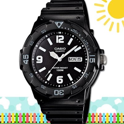 CASIO 時計屋 卡西歐手錶 MRW-200H-1B2 男錶 指針錶 橡膠錶帶  防水100米
