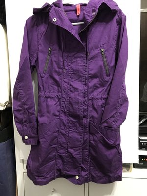 出清大特價 TOUGH 紫色中長版風衣(外套) M