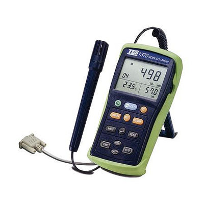 『德記儀器』《TES》二氧化碳偵測器紀錄式 含溫濕度計 Digital NDIR CO2 /Thermo-Hygrometer