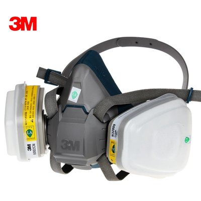防疫用品 口罩 3M6502+6002防毒面具套裝防硫化氫氯氣二氧化硫酸性氣體防護面罩