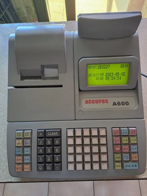 [客訂商品]  ACCUPOS A600二聯式全中文發票收銀機  中古機  不含錢櫃  保固一年(15號機)