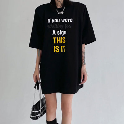 【Cindy精品】2021 VETEMENTS if you were waiting for a sign logo
