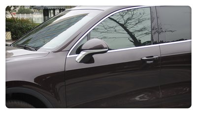 【車王汽車精品百貨】保時捷 Porsche 2015 Cayenne 後視鏡飾條 放刮飾條 後視鏡蓋