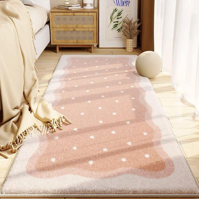 客廳臥室床邊地毯長條臥室地毯防羊絨加厚沙發茶幾墊