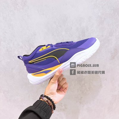 【豬豬老闆】PUMA Playmaker Pro 紫黃 輕量 透氣 運動 低筒 籃球鞋 男鞋 37757208