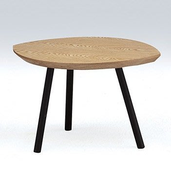 【生活家傢俱】HJS-272-2：葉子小茶几-低鐵腳【台中家具】小邊桌 木桌 造型款 小桌子 邊几 北歐風桌子