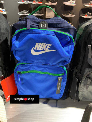 【Simple Shop】NIKE 運動背包 NIKE 後背包 15吋 筆電 夾層 書包 藍色 BA6170-451