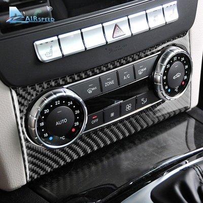 真碳纖維 BENZ 賓士 W204 S204 C300 C250 中控 冷氣 面板 卡夢貼 面板貼 碳纖貼 裝飾貼 內裝-飛馬汽車