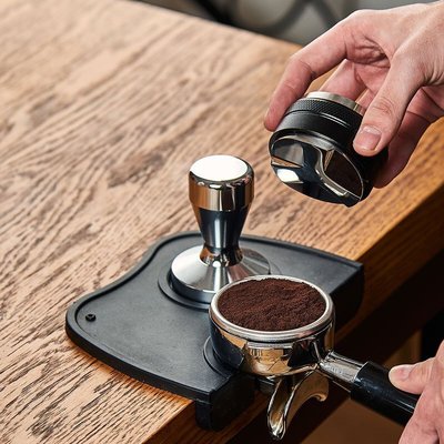 【熱賣精選】咖啡工具 咖啡裝備咖啡壓粉器意式咖啡機不銹鋼布粉器馬卡龍壓粉錘填壓器雙面二合一