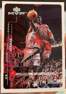 NBA 球員卡 Michael Jordan 1998-99 UD MVP 印簽 印刷簽名 Sample 樣品卡