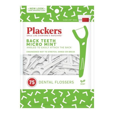 【牙齒寶寶】美國 普雷克 Plackers 派樂絲 臼齒專用牙線棒75入