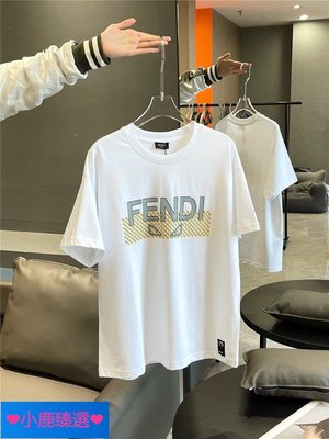 ❤小鹿臻選❤全新正品 22春夏新款FENDI/芬迪小怪獸眼睛立體印花男士寬松休閑短袖