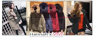 HannahxVIVI 全新 SLY 2016 n3b年年必備 修身軍裝超大貉子毛領加厚保暖羊角釦羊羔絨內瞻抗寒大衣外套