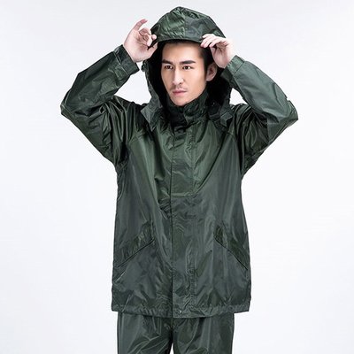 廠批武款分體雨衣軍迷上坡車雨套裝橄欖綠搶險救援雨衣Y9739
