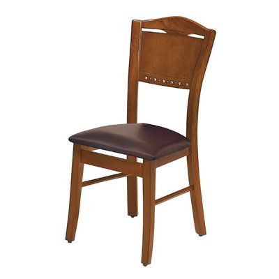 【KA314-6】新法式柚木色餐椅(皮墊)