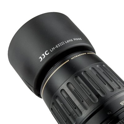 JJC 適用ET-65III遮光罩適用於佳能85mm f1.8 100-300mm鏡頭58mm