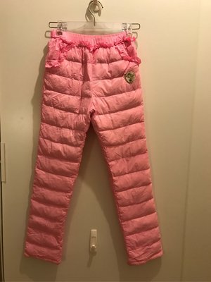 小公主粉紅色羽絨褲，版小(10~11歲，140~150CM)3box