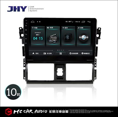 【宏昌汽車音響】JHY M3 TOYOTA / 10吋 / 2014~14 VIOS專用機 (PRO版)  H445