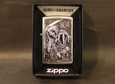 ONE*$1~美系*ZIPPO*Sons of Anarchy『混亂之子 』霧銀鍍鉻*彩印*編號:49004