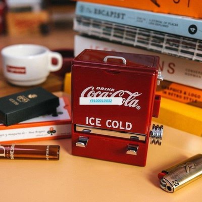 熱銷 可口可樂復古美國美式牙簽盒自動販賣機造型按壓牙簽筒 家居潮品可開發票