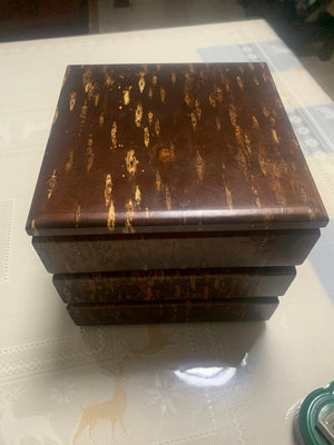 櫻皮細工 櫻皮 三段食盒 收納盒 全品 中古品有年份 櫻皮面