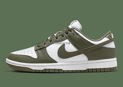 Nike Dunk Low Medium Olive 橄欖綠 白綠低幫休閒滑板鞋DD1503-120女鞋【雅妤潮鞋】