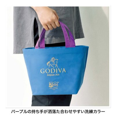 [瑞絲小舖]~日雜附錄比利時巧克力品牌GODIVA保冷夾層托特包 手提袋 便當袋 午餐袋 保溫包 手提包