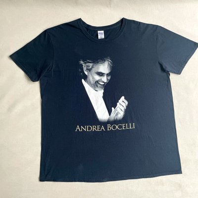 義大利男高音 Andrea Bocelli USA Tour Tee 波伽利 演唱會周邊 14年美國巡迴 vintage