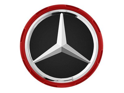 【B&amp;M 原廠精品】Benz 賓士原廠AMG 鋁圈蓋 中心蓋 馬卡龍 紅色 ED1 A45  CLA45 現貨
