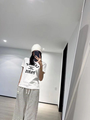 【MOMO生活館】CELINE  2023早春款名媛潮流賽琳純棉T恤寬松版型