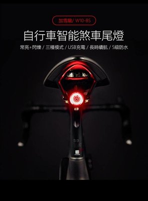 新品 加雪龍 GACIRON W10-BS 自行車後燈 感光後燈 自動感應煞車燈