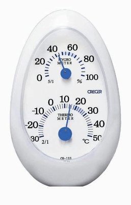**《好康購物網》CRECER溫濕度計(日本原裝)CR-133溫度計/溼度計(白)*